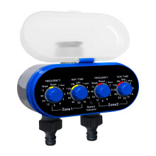 Two Channel Programmed Irrigation Device For Garden Watering