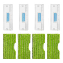 4PCS Mop Pad Dampf Reiniger Pad Fenster Reiniger Pad-Grün