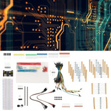 Electronics Starter Kit with Breadboard, Jumper Wires, LEDs & Resistors