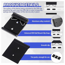 10 Pcs Din Rail Mount Clip Snap in Universal Mounting Brackets Fixed Clamp,Relay Clip for 35mm Din Rail Switches 1.7Inch