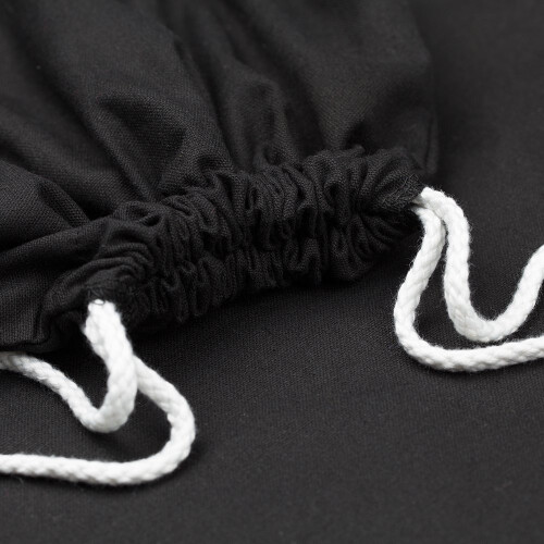 Augbunny 100% Cotton Canvas Drawstring Backpack Gym Sack pack 2-Pack (Black, Small) 1