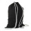 Augbunny 100% Cotton Canvas Drawstring Backpack Gym Sack pack 2-Pack (Black, Small) 4