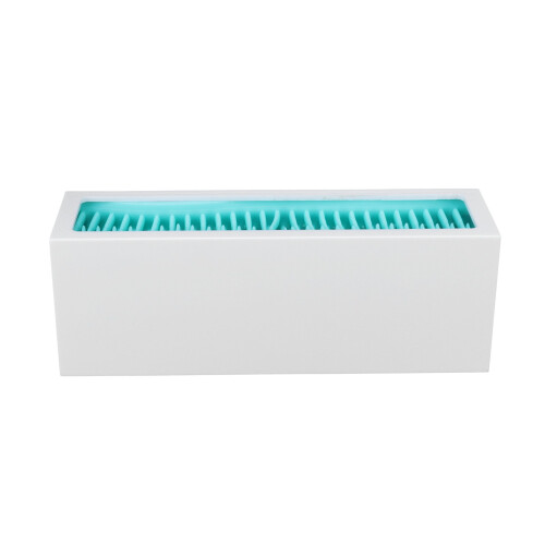 Silicone Makeup Storage Box Case, White Blue, 18.5x6.5x5.5cm 1