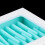 Silicone Makeup Storage Box Case, White Blue, 18.5x6.5x5.5cm 12