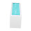 Silicone Makeup Storage Box Case, White Blue, 18.5x6.5x5.5cm 15