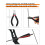 longbowmaker Archery Bow String Nock Points Pliers Set T Shape Bow Square Ruler Nocking Point Buckles Plier (BLACK) 3