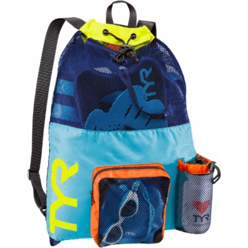 TYR TYR Big Mesh Mummy Backpack Mesh Bag - Blue/Yellow, No Size 2