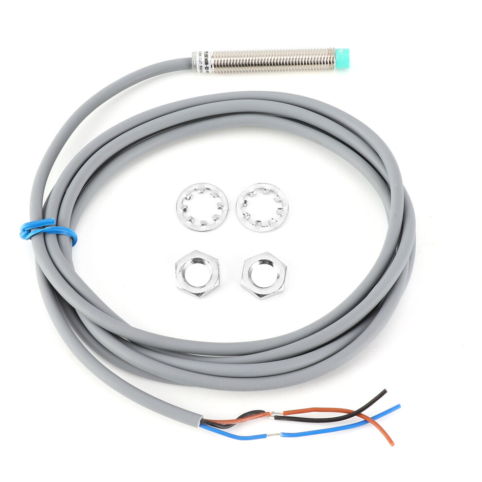 3-Wire Cylindrical Proximity Sensor Bem08-02-Pb, 2Mm Detection 7621391985450
