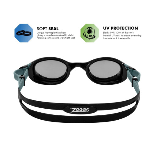 Zoggs Zoggs Phantom 2.0 Black Grey Tint Smoke 2