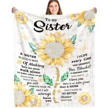 Couverture offerte par grand-mère ou grand-père à sa petite-fille (50 x 60 cm)