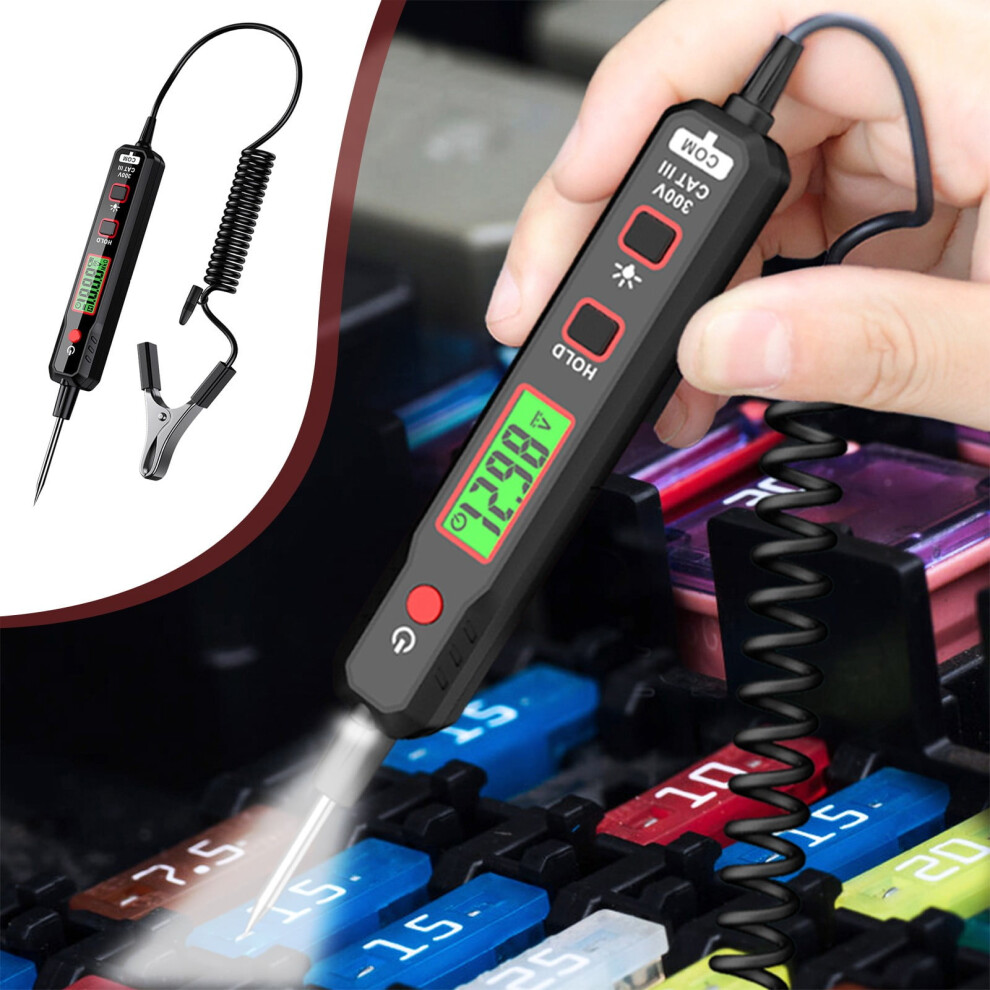 Automotive Light Tester 0.8Â100V, Digital Led Circuit Tester For Cars, Voltage & Resistance Detector Pen Â Compatible With Car Electrical Systems 9489952088426