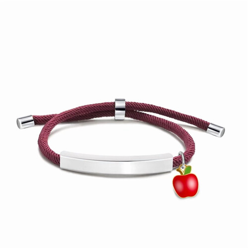 Pulseras de acero inoxidable rojas lisas multicolor
