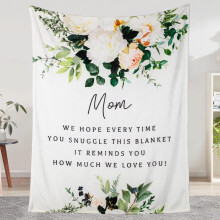 Couverture pour maman ultra douce et chaude 152 x 127 cm blanche