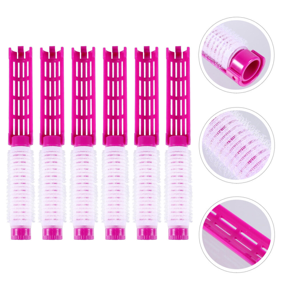 Purple 20Pcs Hair Styling Rollers Plastic Hair Curlers Clips For Travel