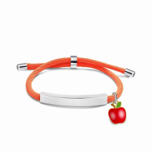Braccialetti in acciaio inossidabile rossi, senza chiusura, per accessori Apple