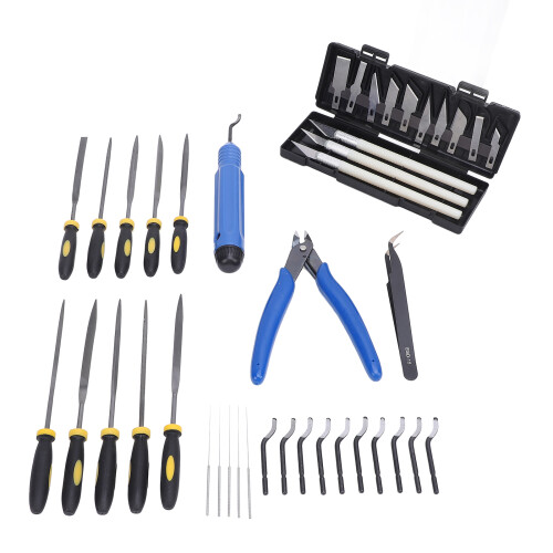 Needle File Tool Kit 3D Printer Grinding Trimming Set for Nozzle Cleaning and Model Carving 1