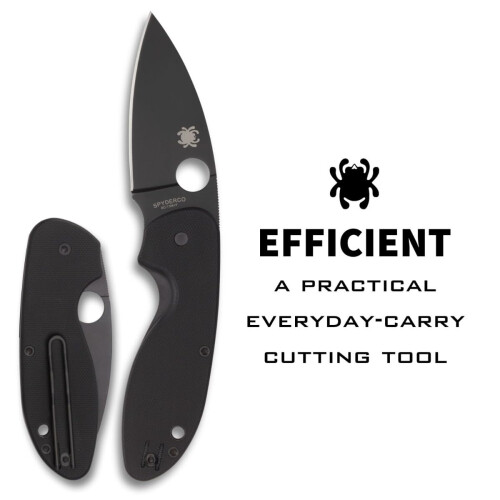 Spyderco C216GPBBK EFFICIENT Knife, Black, 10.5 cm 1