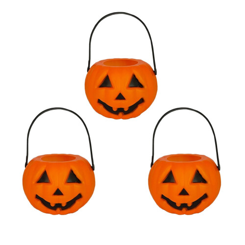 Halloween pumpahinkset med godishink 2-4 delar