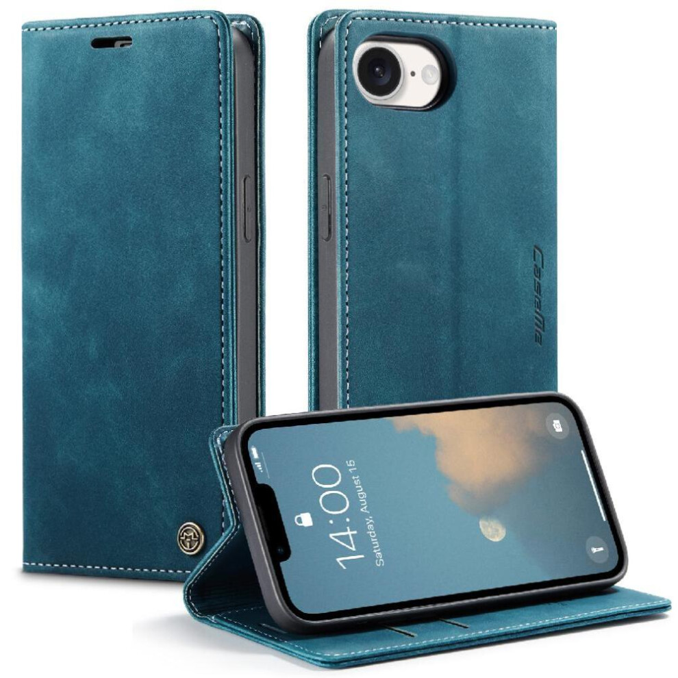 () Flip Case For Iphone 17E Magnetic Closure Shockproof Flip Folio Book Case Card Slot Kickstand Vintage Pu Leather Wallet 764563221998