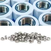 Steel Wire Fastener 50Pcs Thread Inserts Male Female Reducing Nut Tool 10-321D