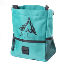 Bouldering Chalk Big Bucket by Madu Climb Large Self-Standing Chalk Bag with Magnetic Closure, Fleece Lining ? Turquoise Edition