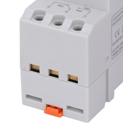 16A 24Hours 7Days Timer Switch DIN Rail Programmable Digital 16 On Off Settings Timer Switch 35mm DIN Rail 2