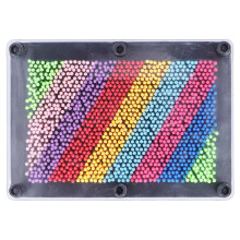 Colorful Pin Art Toy 3D Hand Print Model Cloning Gift 12.5x17.5cm