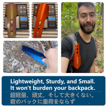 NACETURE Ultralight Backpacking Trowel Aluminum Shovel Small Potty Multitool with Longer Handle Design Essential for Hiking, Camping and Survival Bags