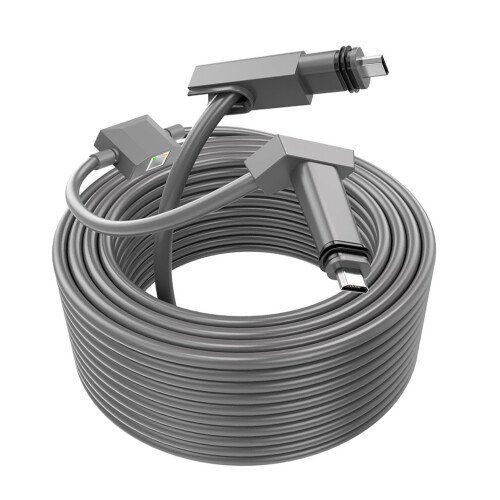 2 in 1 Replacement Cable for Gen 2 Dish Antenna 75FT Rectangular Satellite Cable and 3FT Ethernet Adapter 1