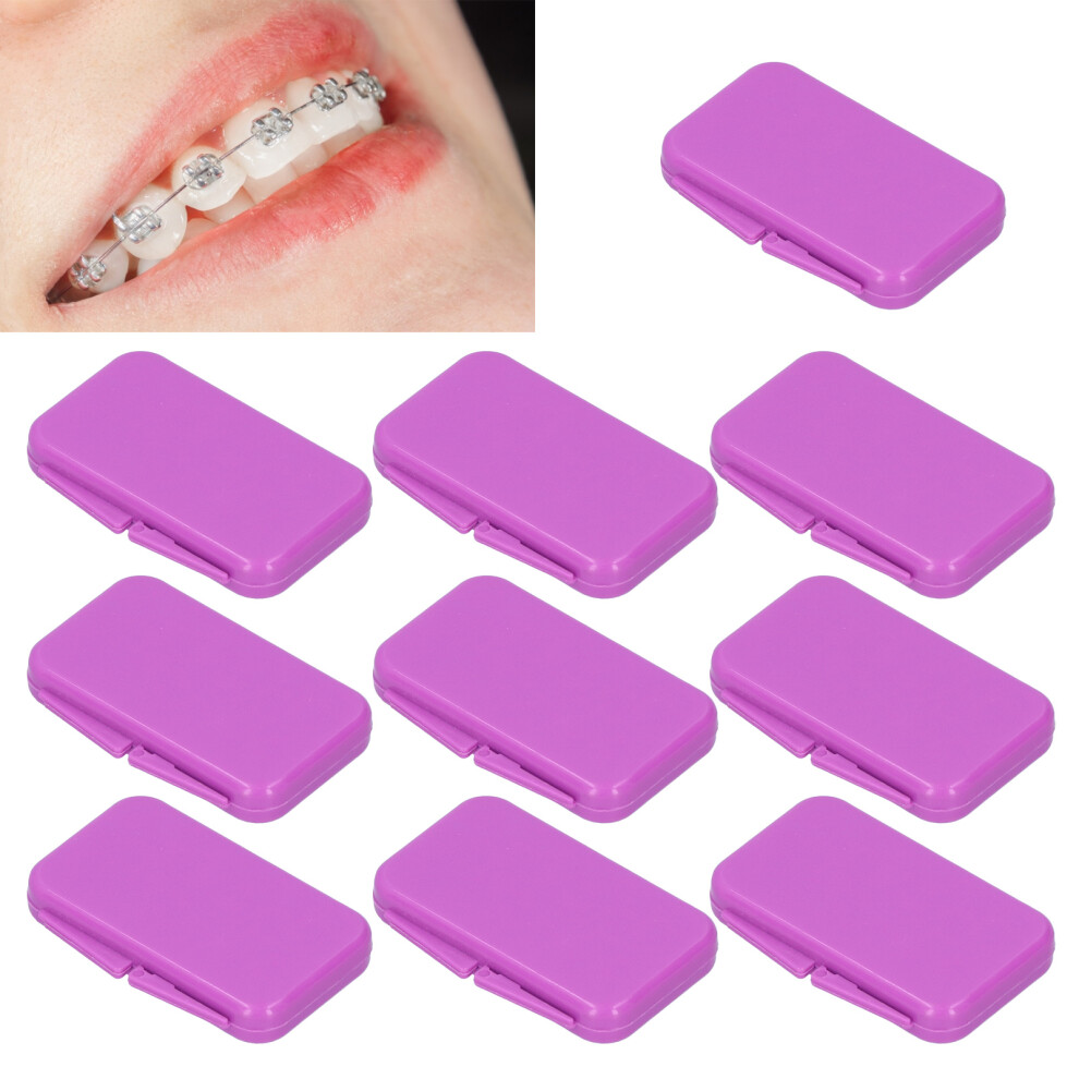 Purple 10Pcs Grape Flavor Orthodontic Wax For Braces, 5.5Cm