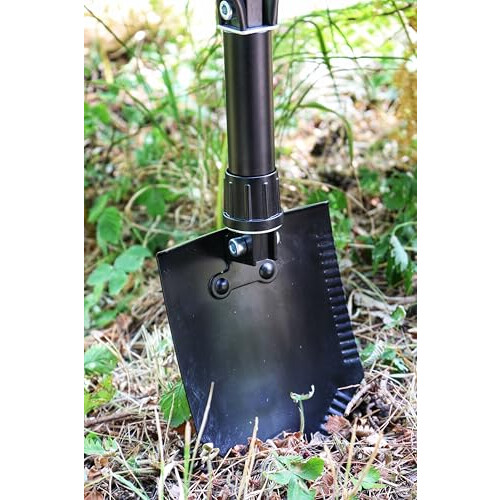 Cao Camping 3-Section Folding Shovel Black 2