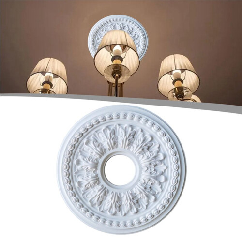 5X Home Round PU Decorative Ceiling Fan Lamp Cover Ceiling Shape Decoration Easy Installation Lamp Ceiling Light Panel