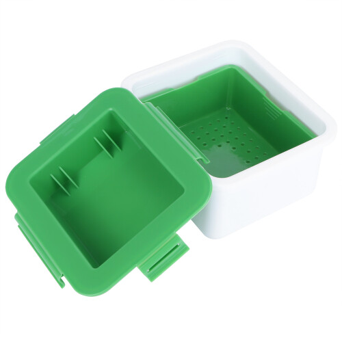 Tofu Press Squeezer PP Drainer Tool Green White, 16.7x14.6x8.4cm 1