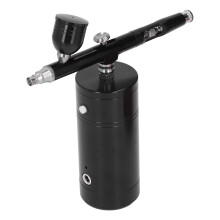 Airbrush Kit with Air Compressor Portable Cordless Gun USB Rechargeable Handheld 18psi Black