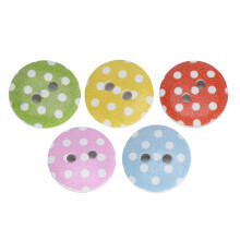100pcs White Wooden Buttons 15mm for Sewing & Craft Projects