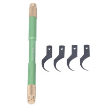 4PCS Thin Repair Blades with Handle BGA Maintenance Knife Multifunctional CPU Glue Remover Tools Green
