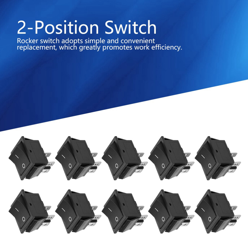 10 Pcs 2 Position Toggle Switch Kcd4 Rocker Silver
