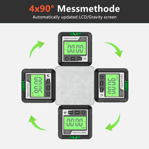 Digital Angle Finder Tool Electronic Level Tool with LCD Bubble Level Magnetic Base for Woodworking Construction Machinery 2
