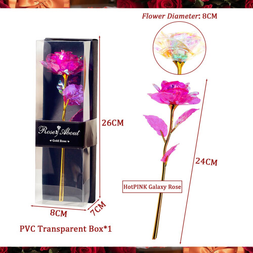Forever Rose 24K Hot Pink Rose,GalaxyRose Day 2