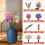 Wealrotn Rose Flower Bouquet Building Blocks Set, 2