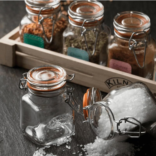 Kilner Kilner Clip Top Square Glass Spice Jar - 70 ml, 2