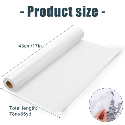 Tracing Paper Roll 43cm x 78m - White Translucent 1