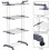 Airer Clothes Drying Rack, 4-Tier Foldable Clothes Hanger, Adjustable, Grey 5