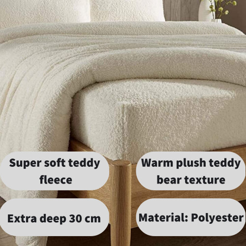 Olivia Rocco Teddy Fleece Extra Deep Fitted Sheet 2