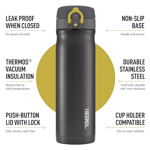Thermos Thermos - Charcoal Direct Drink Flask (470ml) 1