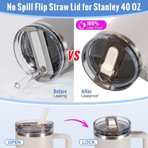 40oz Leak Proof Lids for Stanley Cup,Tumbler 1