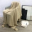 Knitted Tassel Throw Blanket Wool Blend 150x200cm 7