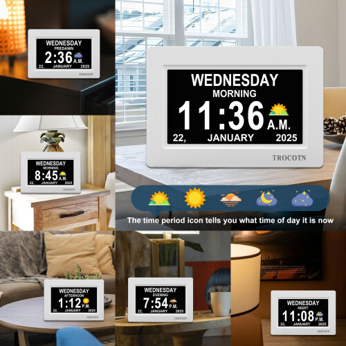 TROCOTN Dementia Clock, Digital Clock with Date 2