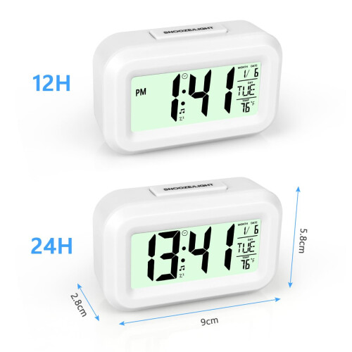 Vicloon Digital Alarm Clock Bedside LED Display Clocks with Adjustable Snoo 1