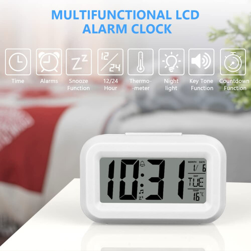 Vicloon Digital Alarm Clock Bedside LED Display Clocks with Adjustable Snoo 2